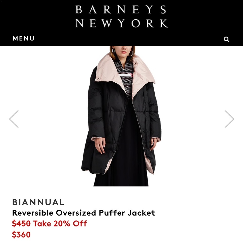 Biannual oversized reversible puffer jacket